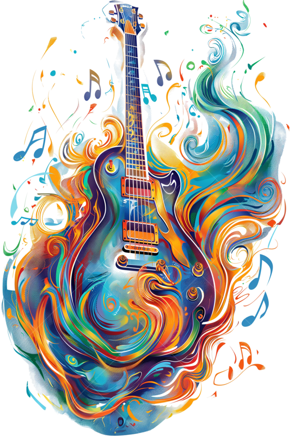 Термонаклейка на одежду Гитара