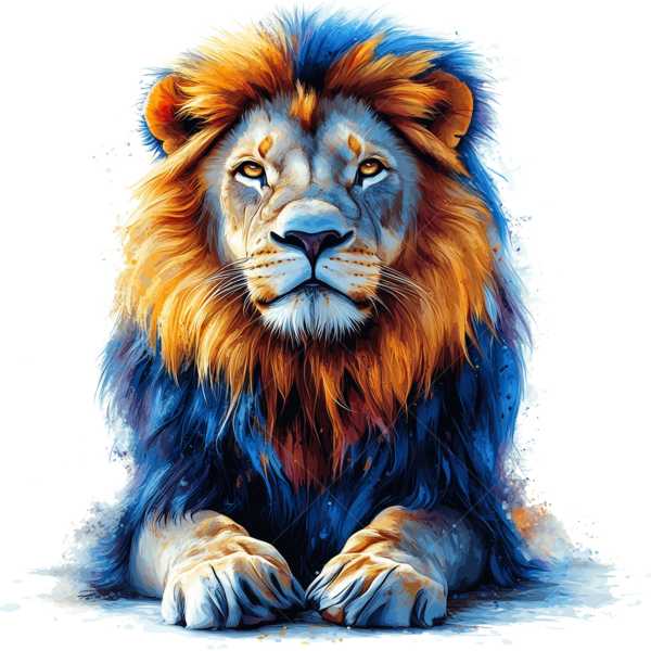 Термонаклейка на одежду Лев лежит