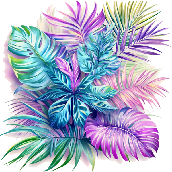 Термонаклейка на одежду Абстрактный папоротник 