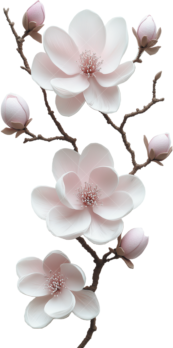 Термонаклейка на футболку арт белые цветы