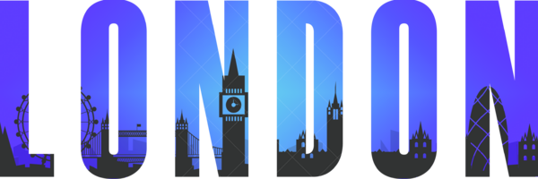 Термонаклейка на одежду с надписью "London" 2