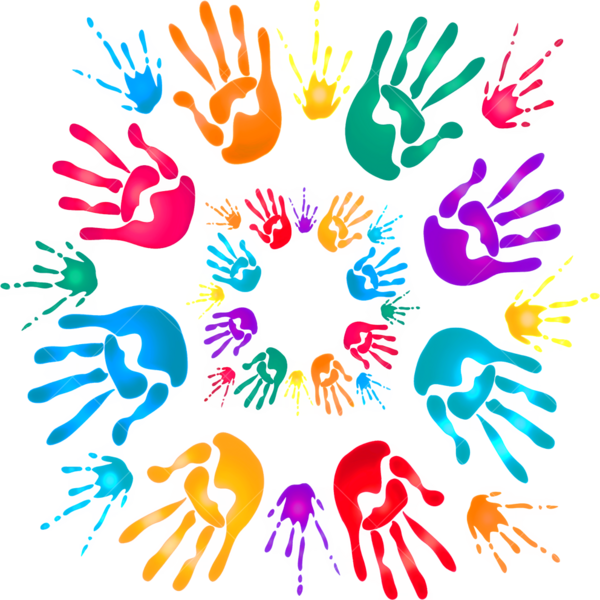 Детская термонаклейка на одежду цветные ладошки