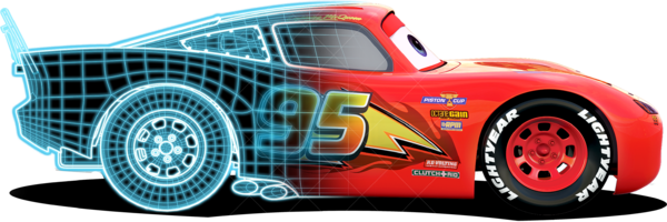 Детская термонаклейка на одежду машина Маквин