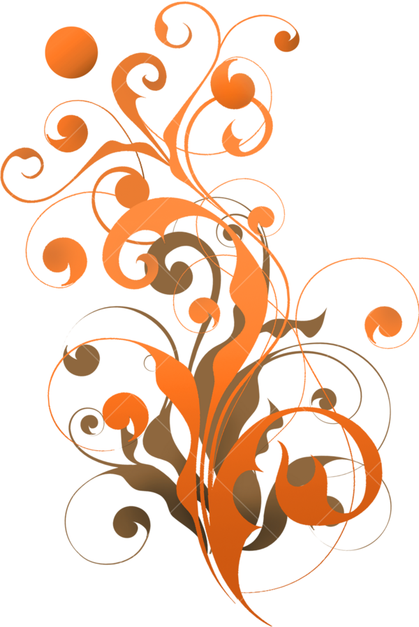 Термонаклейка на одежду рисунок в оранжевых тонах