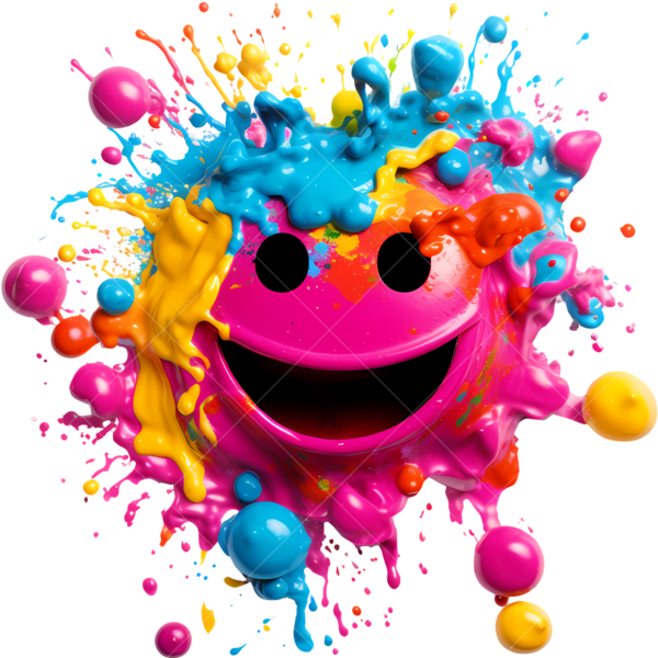 Детская термонаклейка на одежду смайлик красками