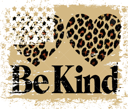 Термонаклейка на одежду сердца с надписью "BeKind"