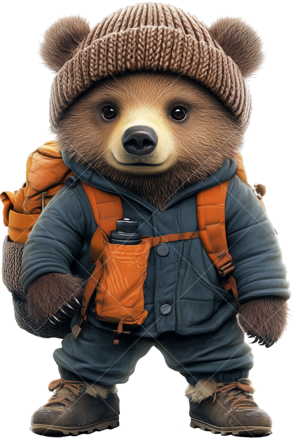 Детская термонаклейка на одежду Медведь в одежде