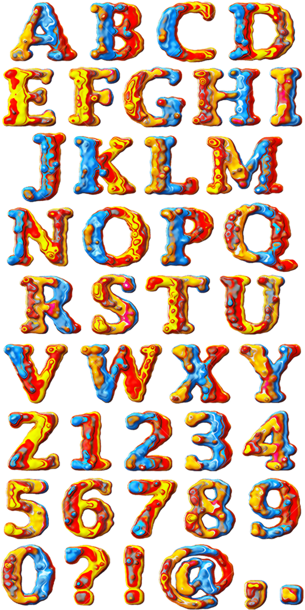 Термонаклейка на одежду разноцветный алфавит английского