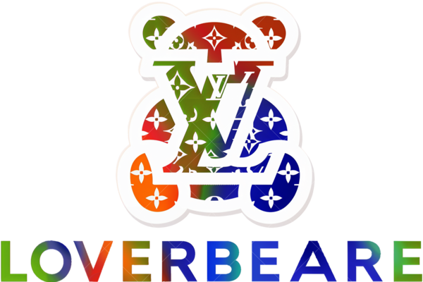 Термонаклейка на одежду Медведь с надписью  "loverbeare"