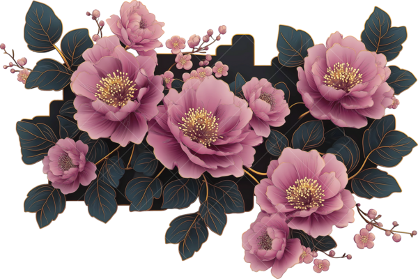 Термонаклейка на футболку куст с розами