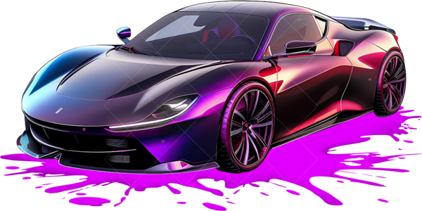 Термонаклейка на одежду машина в холодных тонах