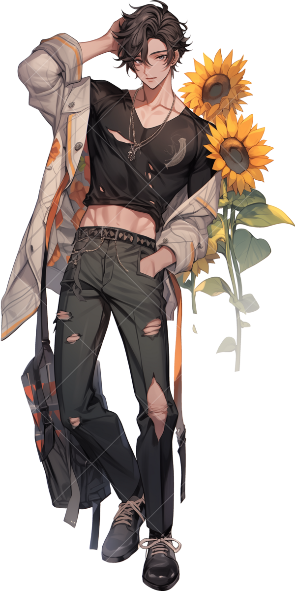 Термонаклейка на одежду аниме парень