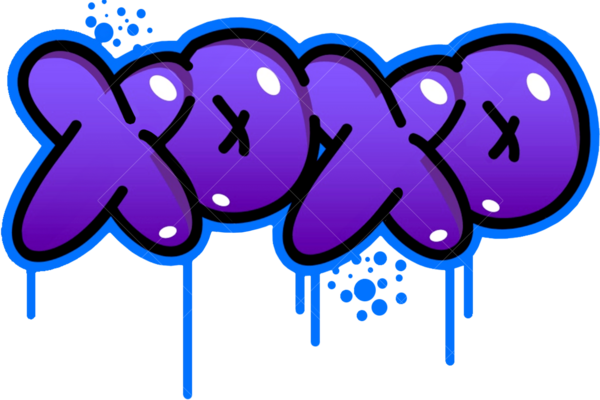 Термонаклейка на одежду с надписью "XOXO"