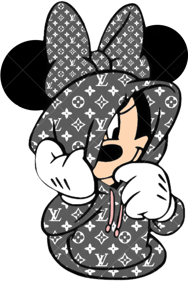 Детская термонаклейка на одежду Минни Маус в сером