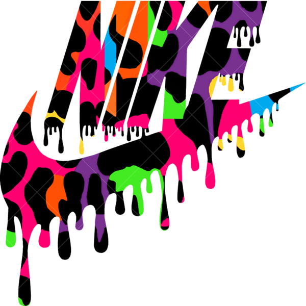 Термонаклейка на одежду с надписью "Nike" в цветах