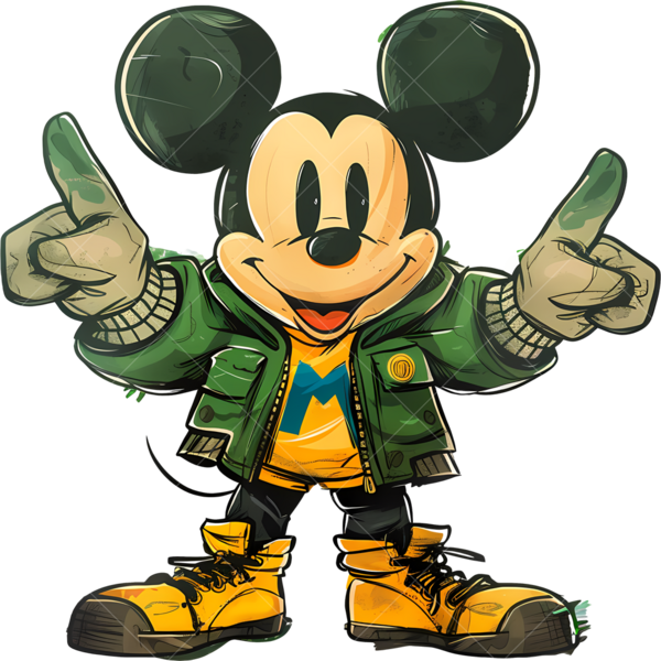 Детская термонаклейка на одежду Микки Маус 1