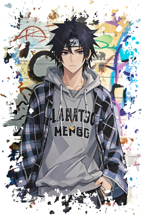 Термонаклейка на одежду персонаж в стиле аниме "Naruto" 0