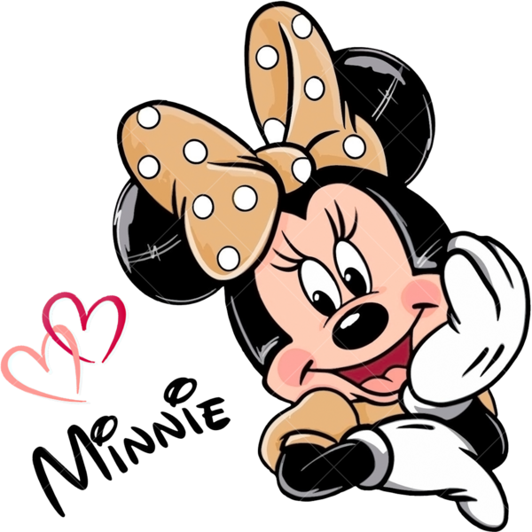 Детская термонаклейка на футболку Минни Маус с надписью 1