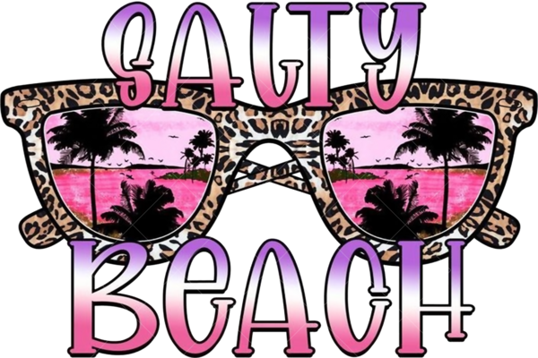 Термонаклейка на одежду с изображением очков с отражением моря