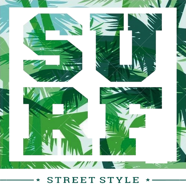 Термонаклейка на одежду с надписью "Surf"