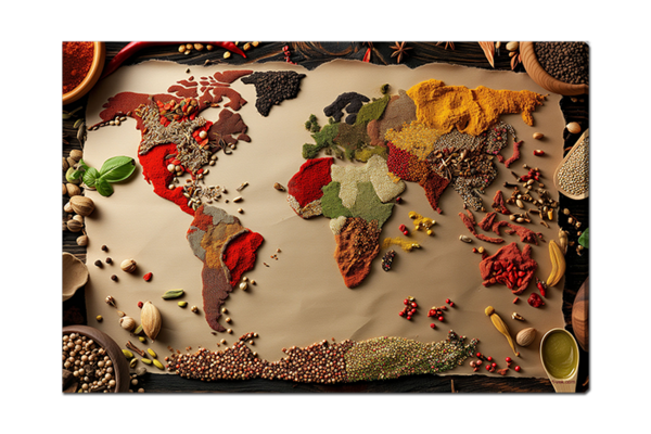 Карта мира из специй 2