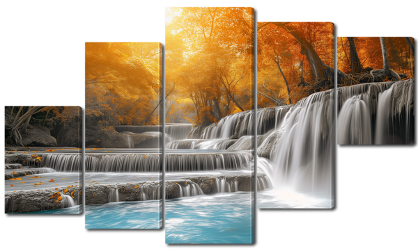 Водопад в лесу 1