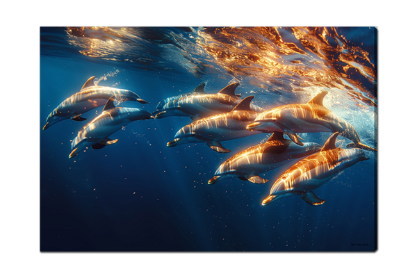 Дельфины в воде 1