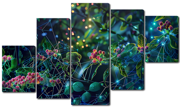 Ягоды на кустах арт