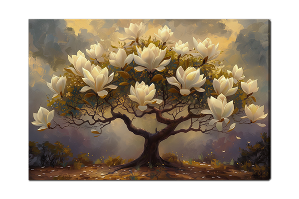 Дерево с белыми цветами