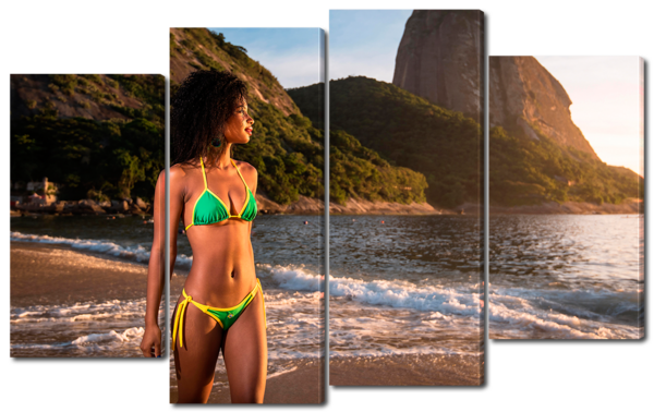 Девушка на побережье 