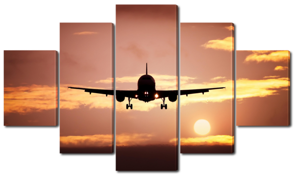 Самолет на рассвете