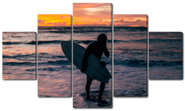 Сёрфинг на закате