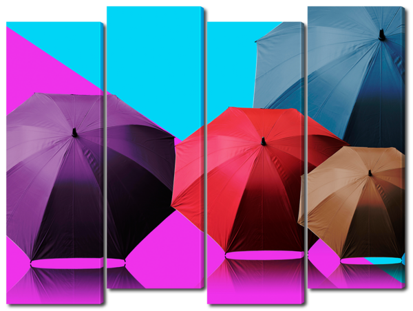 Цветные зонты