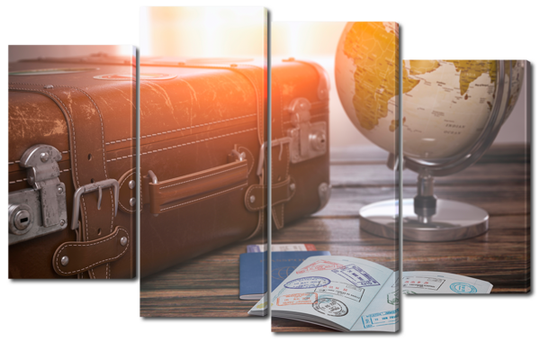 Чемодан и глобус