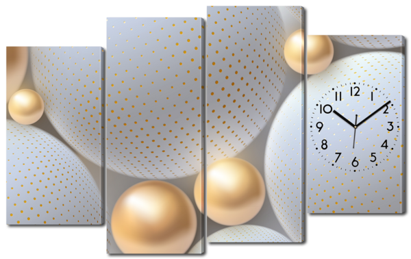 Золотые и белые сферы