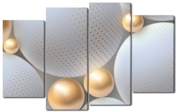 Золотые и белые шары