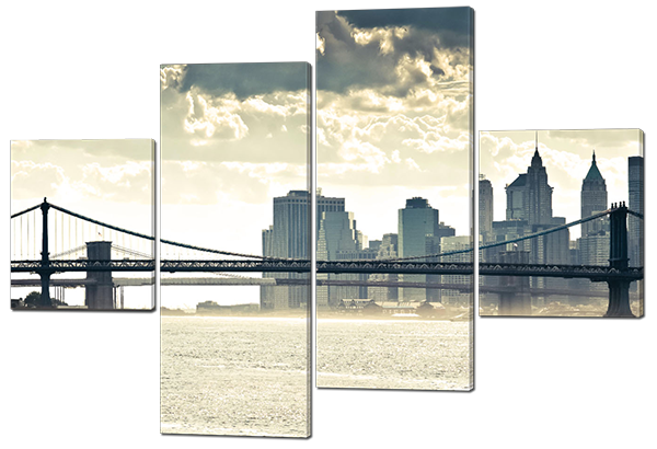 Мост город облака