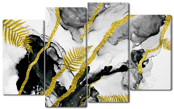 Серый мрамор с золотом