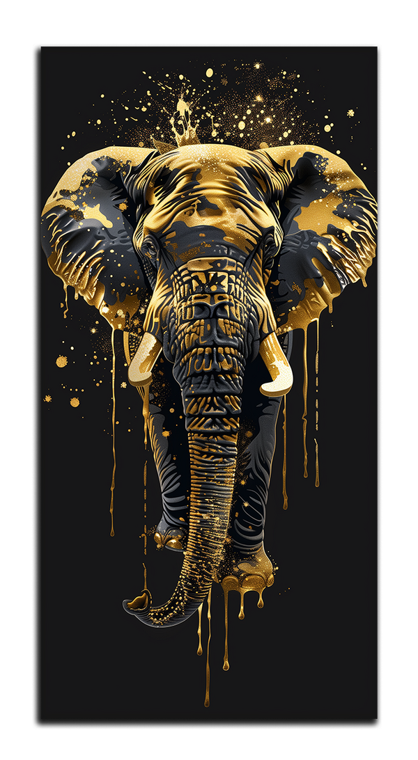 картина с позолотой"слон"