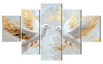 Модульная картина белые голуби— картина для интерьера из частей