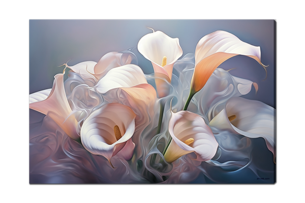 Цветы в дымке арт