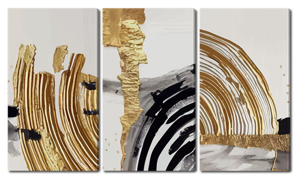 Золотые круги абстракция 2