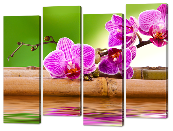 Композиция бамбук  цветы