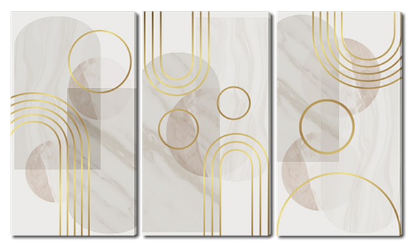 Золотые круги абстракция 3