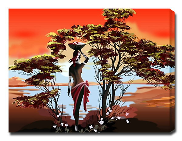 Закат и девушка