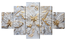  Модульная картина белые бабочки— современная картина в спальню