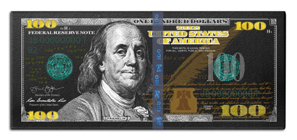 Картина с позолото "долларовая купюра"