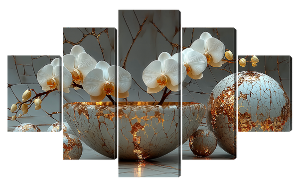 Модульная картина орхидеи — акцентная картина на стену для дома