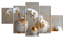  Модульная картина белые орхидеи— картина для интерьера из модулей