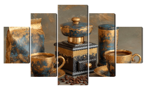 Модульная картина кофе— декоративная картина из частей